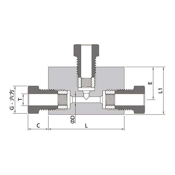 20中压螺纹三通接头