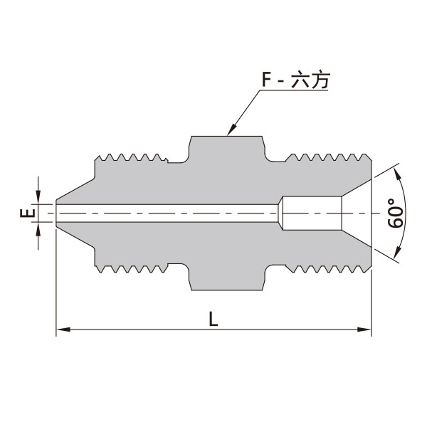60高压锥面阳螺纹-60°内锥阳螺纹