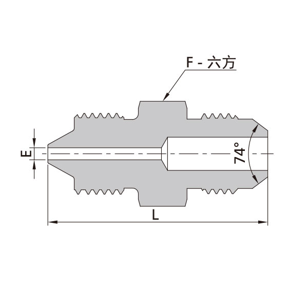 60高压锥面阳螺纹-JIC阳螺纹